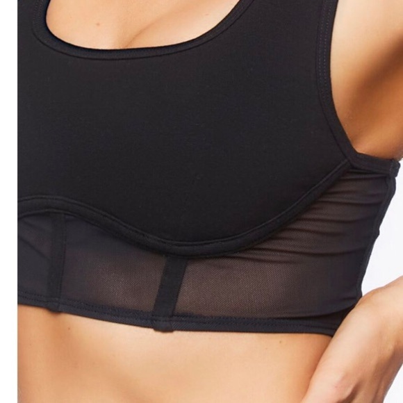 Forever 21 Mesh Corset Longline Sports Bra NWT - Picture 3 of 5